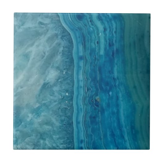 Carreau Belle Agate Bleu Moderne (Devant)