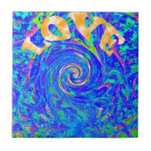 Carreau Belle Amour Bleu Bleu Imprimer Art vectoriel Flash (Devant)