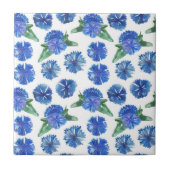 Carreau Belle aquarelle bleu cornfleurs (Devant)