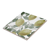 Carreau Belle aquarelle design citron (Côté)