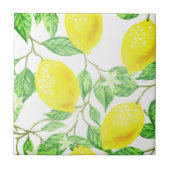 Carreau Belle aquarelle design citron (Devant)