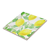 Carreau Belle aquarelle design citron (Côté)