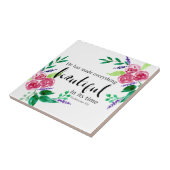 Carreau Belle Aquarelle Fleurs Bible Verse Chic (Côté)