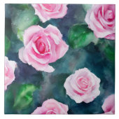 Carreau Belle Aquarelle tendance Collection Roses roses ro (Devant)