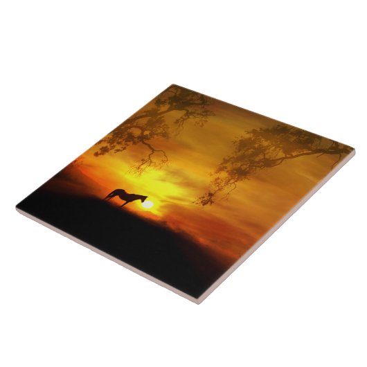 Carreau Belle Carrelage d'Art Cheval (Côté)