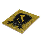 Carreau Belle carte ornée d'Italie (Côté)