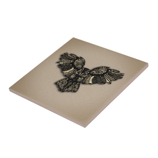 Carreau Belle Chouette rustique (Côté)