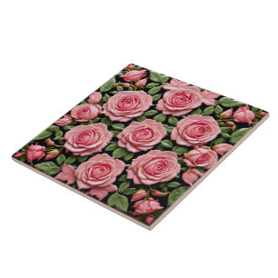 Carreau Belle collection de roses roses tendance