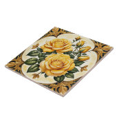 Carreau Belle collection moderne de rose jaune (Côté)