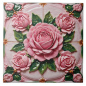 Carreau Belle collection tendance Roses roses rose (Devant)