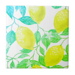 Carreau Belle conception aquarelle citron