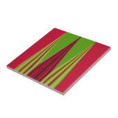 Carreau Belle conception d'art fractal jaune rouge (Côté)