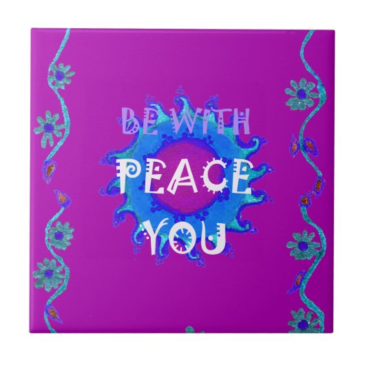 Carreau Belle conception graphique extraordinaire jaune or (Devant)