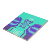 Carreau Belle couleur vectorielle bleu cyan cyan iridescen (Côté)