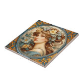 Carreau belle dame d'art portugais céramique art (Côté)