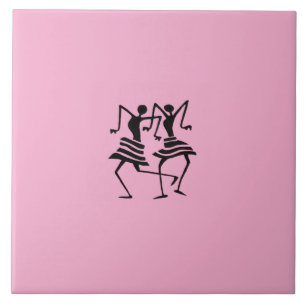 Carreau Belle Danse de fête rose