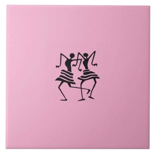 Carreau Belle Danse de fête rose (Devant)