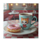 Carreau Belle Donut et café au Retro Diner (Devant)