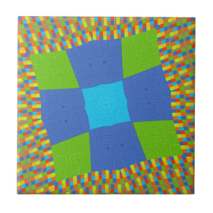 Carreau Belle Extraordinaire Vert Bleu Cyan Art Design d'i