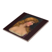 Carreau Belle femme du 19ème siècle aux cheveux longs (Côté)