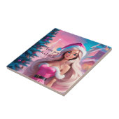 Carreau Belle fille de Noël rose 01 (Côté)