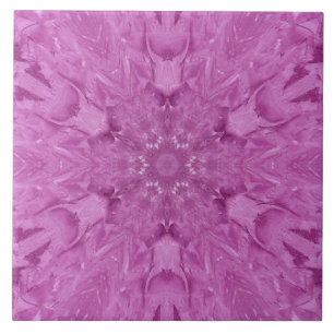 Carreau Belle fille rose dentelle Motif Kaleidoscope
