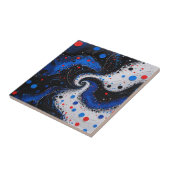 Carreau Belle flèche bleue et blanche Résumé Design (Côté)