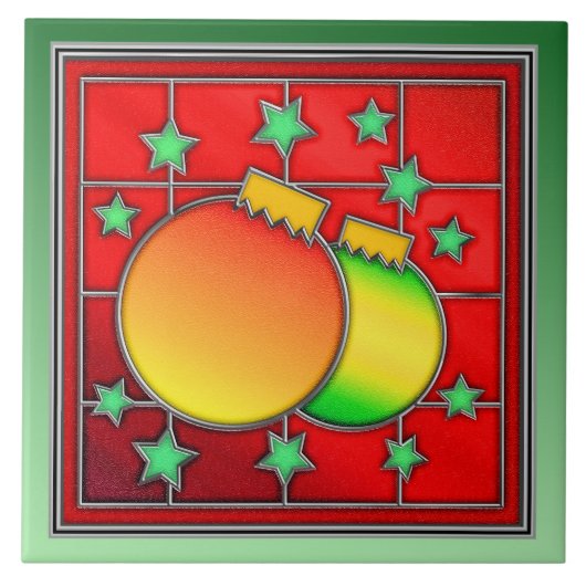 Carreau Belle image en verre de Noël (Devant)