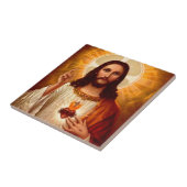 Carreau Belle image religieuse Sacré Coeur de Jésus (Côté)