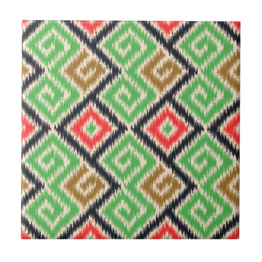 Carreau Belle main dran motif tribal Kitchen Green (Devant)