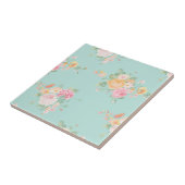 Carreau belle, menthe, shabby chic, country chic, floral, (Côté)