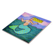 Carreau Belle peinture Abstraite de sirène (Côté)