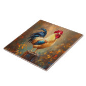 Carreau Belle peinture de coq (Côté)