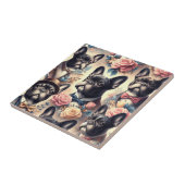 Carreau Belle peinture Vintage de Bulldog (Côté)