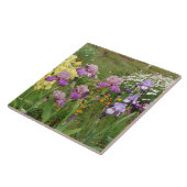 Carreau Belle photo florale d'iris violet (Côté)