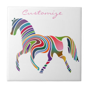 Carreau Belle Rainbow Color Horse Thunder_Cove