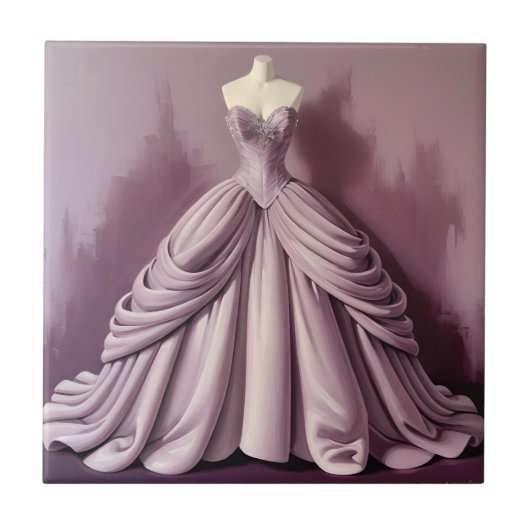 Carreau Belle robe de ballon mauve (Devant)