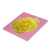 Carreau Belle rose jaune (Côté)