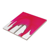 Carreau Belle rose rouge extraordinaire sous le ciel blanc (Côté)