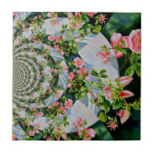 Carreau Belle roses roses rouges rétro aquarelle fleurie (Devant)