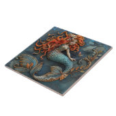 Carreau Belle Sirène Avec Effet 3D Coiffure Orange (Côté)