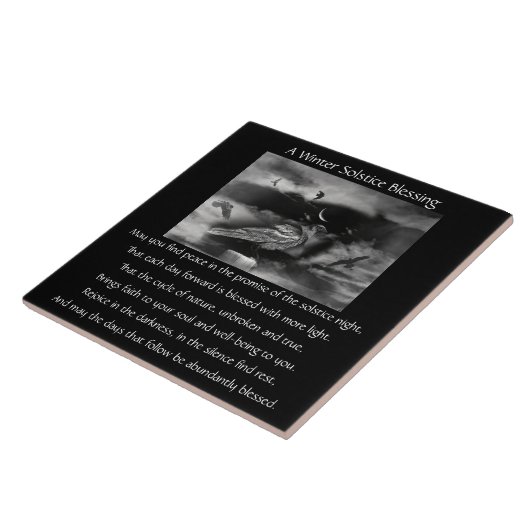 Carreau Belle Solstice d'hiver Ravens et Crescent Moon (Côté)