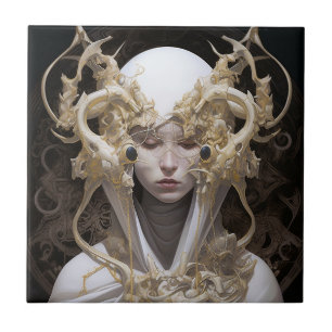 Carreau Belle sorcière Demon Queen Imaginaire Art