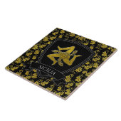 Carreau Belle Trinacria sicilienne ornée (Côté)