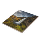 Carreau Belle vue de paysage de Seljalandsfoss (Côté)