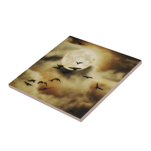 Carreau Belles corbeaux de lune (Côté)