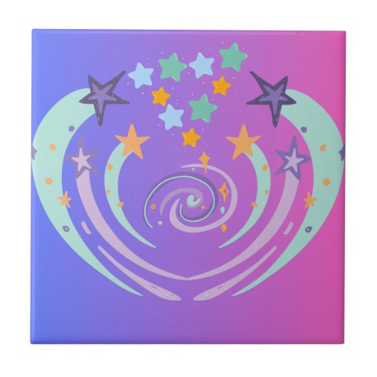 Carreau belles étoiles et coeur (Devant)