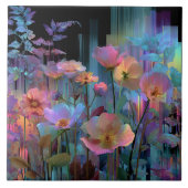 Carreau Belles fleurs d'art néon (Devant)