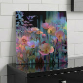 Carreau Belles fleurs d'art néon