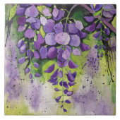 Carreau Belles Fleurs De Wisteria En Carrelage Aquarellé (Devant)